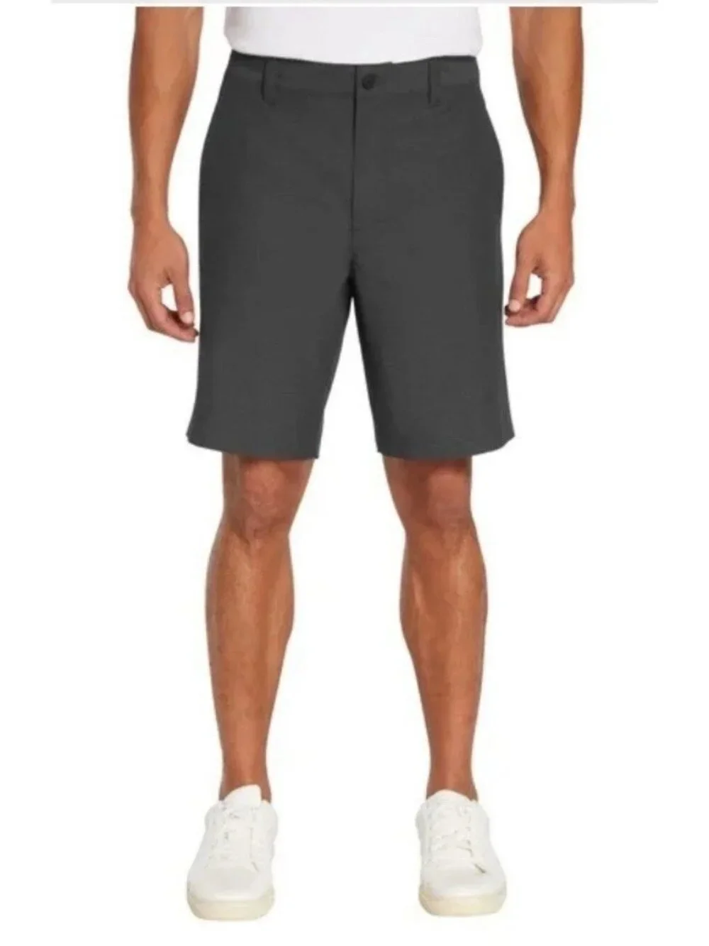 NWT Banana Republic Men's 30 Gray & Black Comfort Flat Front Shorts Stretch